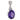 A modern, 9ct white gold, amethyst & diamond set pendant.
