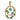 A modern, 9ct yellow gold, emerald set pendant
