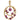 A modern, 9ct yellow gold, ruby set pendant.