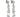 A pair of modern, 18ct white gold, diamond set drop earrings