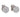 A pair of modern, 18ct white gold, diamond set cluster stud earrings.