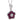 A modern, 18ct white gold, ruby & diamond set cluster pendant & chain.
