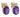 A pair of modern, 9ct yellow gold, amethyst & diamond set stud earrings