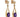 A pair of modern, 9ct yellow gold, amethyst set drop earrings