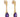 A pair of modern, 9ct yellow gold, amethyst set drop earrings