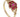 A modern, 9ct yellow gold, ruby set, seven stone cluster ring.