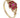 A modern, 9ct yellow gold, ruby set, seven stone cluster ring.