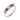 An early 20th century, 18ct white gold & platinum, ruby & diamond set half hoop ring