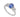 A modern, 18ct white gold, tanzanite & diamond set, thirteen stone ring