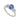A modern, 18ct white gold, tanzanite & diamond set, thirteen stone ring