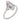 A mid-20th century, 18ct white gold, diamond set three stone ring.