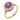 A modern, 18ct yellow gold, pink sapphire & diamond set cluster ring