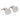 A pair of silver, sun ray style cufflinks
