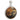 A modern, silver, moss agate set circular pendant.