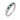 A modern, 18ct white gold, emerald & diamond set, seven stone ring