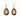 Citrine Set Tigers Eye Drop Earrings