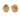 A pair of early 20th century, yellow gold, citrine set, oval stud earrings