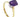 A modern, 18ct yellow gold, amethyst set, single stone ring.