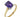 A modern, 18ct yellow gold, amethyst set single stone ring
