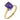 A modern, 18ct yellow gold, amethyst set single stone ring