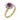 A modern, 18ct yellow & white gold, ruby & diamond set cluster ring