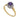 A mid-20th century, 18ct yellow gold & platinum setting, amethyst & diamond set, coronet cluster ring