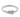 A modern, silver, engraved buckle style bangle
