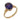 A modern, 9ct yellow gold, amethyst set single stone ring