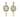 A pair of early 20th century, yellow gold, aquamarine & quartz set drop earrings