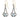 Blue Topaz & Seed Pearl Set Drop Earrings