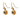 A pair of mid 20th century, yellow gold, sapphire set drop earrings