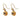 A pair of mid 20th century, yellow gold, sapphire set drop earrings