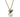 A modern, yellow gold, emerald & pearl set pendant & chain