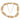 A modern, 9ct yellow gold, figure of eight link bracelet.