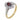 A mid-20th century, 18ct yellow & white gold, garnet & diamond set oval cluster ring