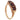 A modern, 9ct yellow gold, garnet set, seven stone, carved half hoop ring.