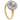 A modern, 18ct yellow & white gold, diamond set cluster ring.