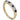 A modern, 9ct yellow gold, sapphire & diamond set, seven stone half eternity ring