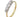 A mid-20th century, 18ct yellow & white gold, diamond set, five stone half hoop ring.
