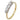 A mid-20th century, 18ct yellow & white gold, diamond set, five stone half hoop ring.