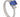 A modern, 18ct white gold, tanzanite & diamond set three stone ring.