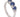 A modern, 9ct white gold, sapphire & diamond set, thirteen stone half hoop ring.