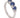 A modern, 9ct white gold, sapphire & diamond set, thirteen stone half hoop ring.