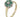 A modern, 9ct yellow gold, emerald & diamond set cluster ring.