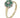 A modern, 9ct yellow gold, emerald & diamond set cluster ring.