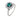 A mid-20th century, 18ct white gold, emerald & diamond set, thirteen stone cluster ring