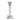 A modern, silver, Corinthian candlestick.
