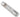 A Victorian, glass, cylindrical, double ended scent bottle with silver lids.