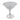 A modern, glass Tazza dish on a silver base