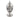 An Edwardian, silver pepper pot with a blue glass liner